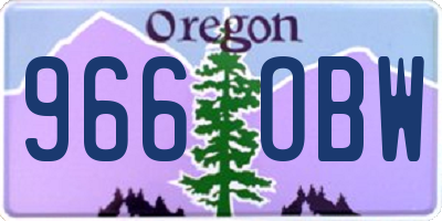 OR license plate 966OBW
