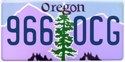OR license plate 966OCG
