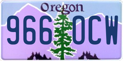 OR license plate 966OCW