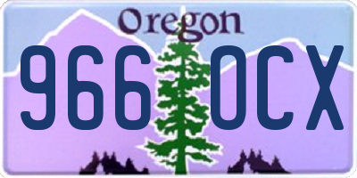 OR license plate 966OCX