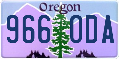 OR license plate 966ODA