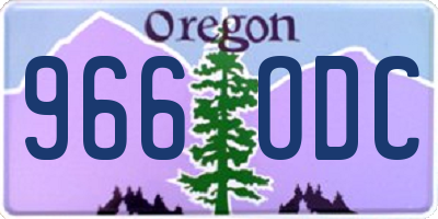 OR license plate 966ODC