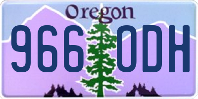 OR license plate 966ODH