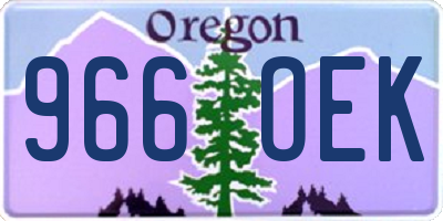 OR license plate 966OEK