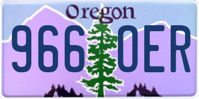OR license plate 966OER