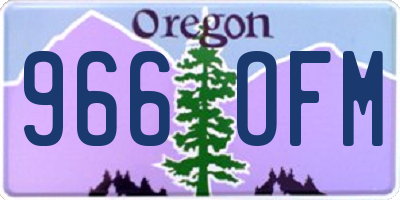 OR license plate 966OFM