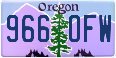 OR license plate 966OFW