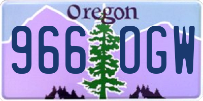 OR license plate 966OGW