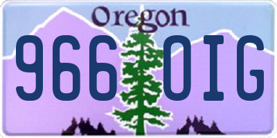 OR license plate 966OIG