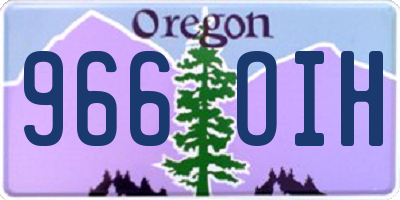 OR license plate 966OIH