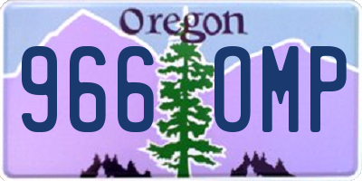 OR license plate 966OMP
