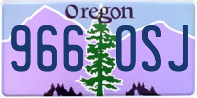 OR license plate 966OSJ