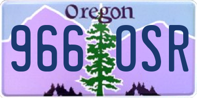 OR license plate 966OSR