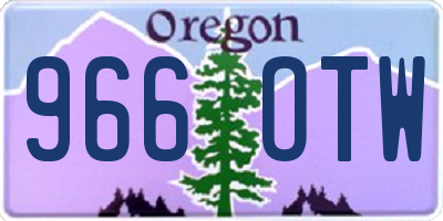 OR license plate 966OTW