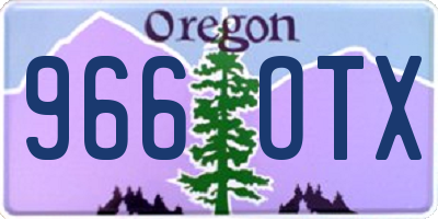OR license plate 966OTX