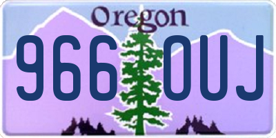 OR license plate 966OUJ
