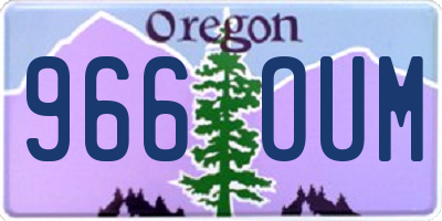 OR license plate 966OUM