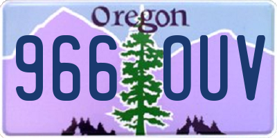 OR license plate 966OUV