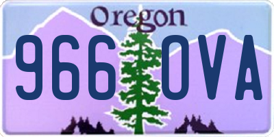 OR license plate 966OVA