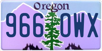 OR license plate 966OWX