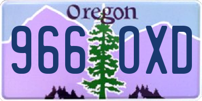 OR license plate 966OXD