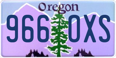 OR license plate 966OXS