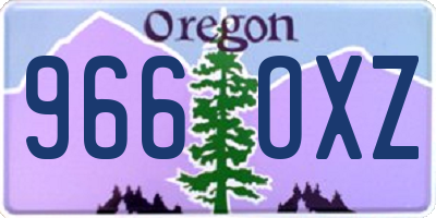 OR license plate 966OXZ