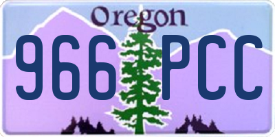 OR license plate 966PCC