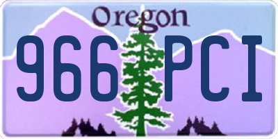 OR license plate 966PCI