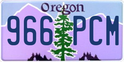 OR license plate 966PCM