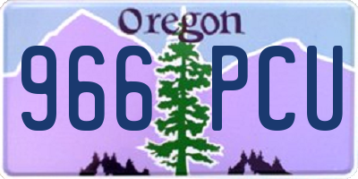 OR license plate 966PCU