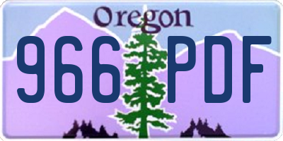 OR license plate 966PDF
