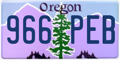 OR license plate 966PEB