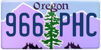 OR license plate 966PHC