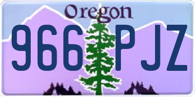 OR license plate 966PJZ