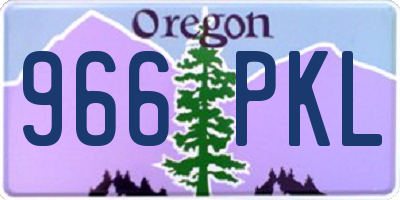 OR license plate 966PKL