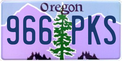 OR license plate 966PKS