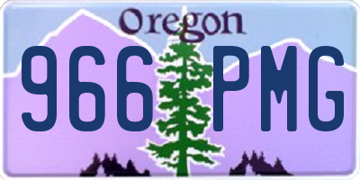 OR license plate 966PMG