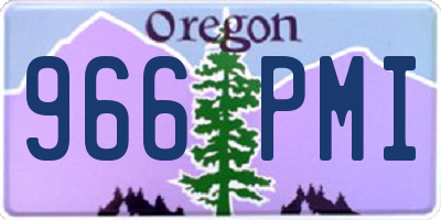 OR license plate 966PMI