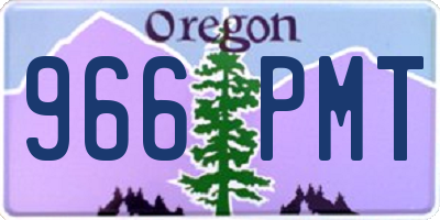 OR license plate 966PMT