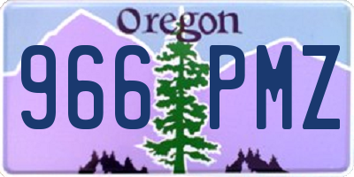 OR license plate 966PMZ