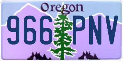 OR license plate 966PNV