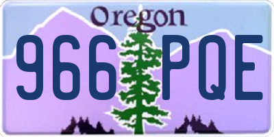 OR license plate 966PQE