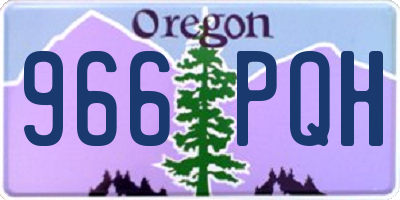 OR license plate 966PQH