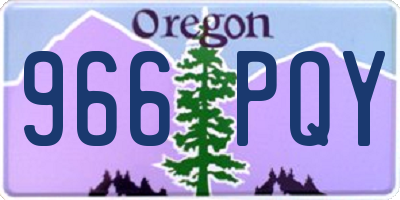 OR license plate 966PQY