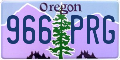 OR license plate 966PRG