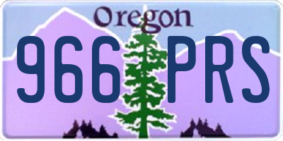OR license plate 966PRS