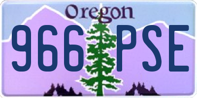 OR license plate 966PSE