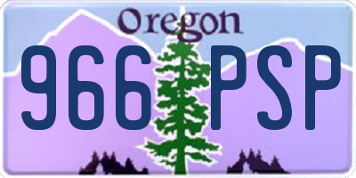 OR license plate 966PSP