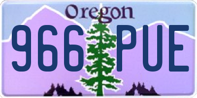 OR license plate 966PUE